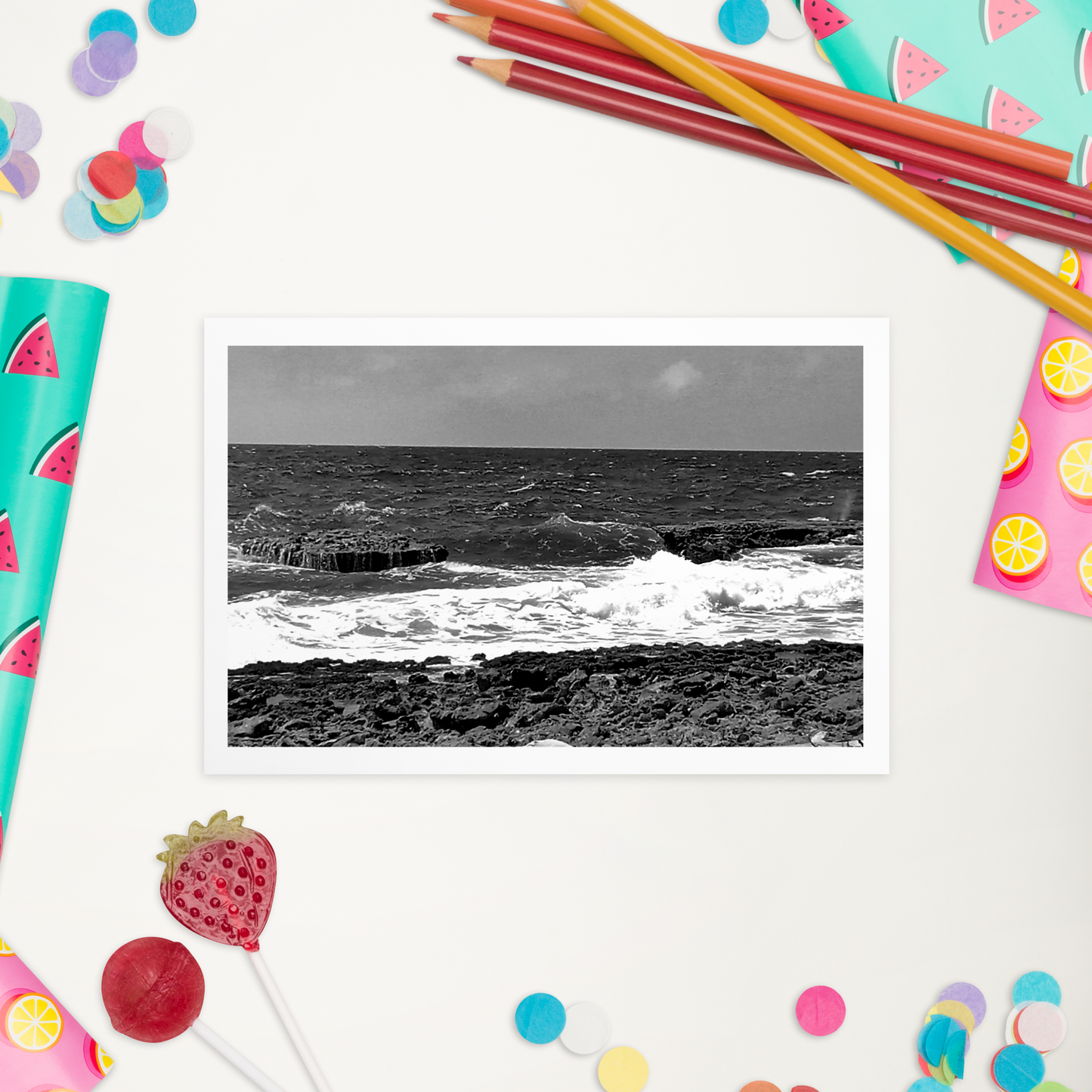 Black and White Standard Postcard Mailing Cards to Send