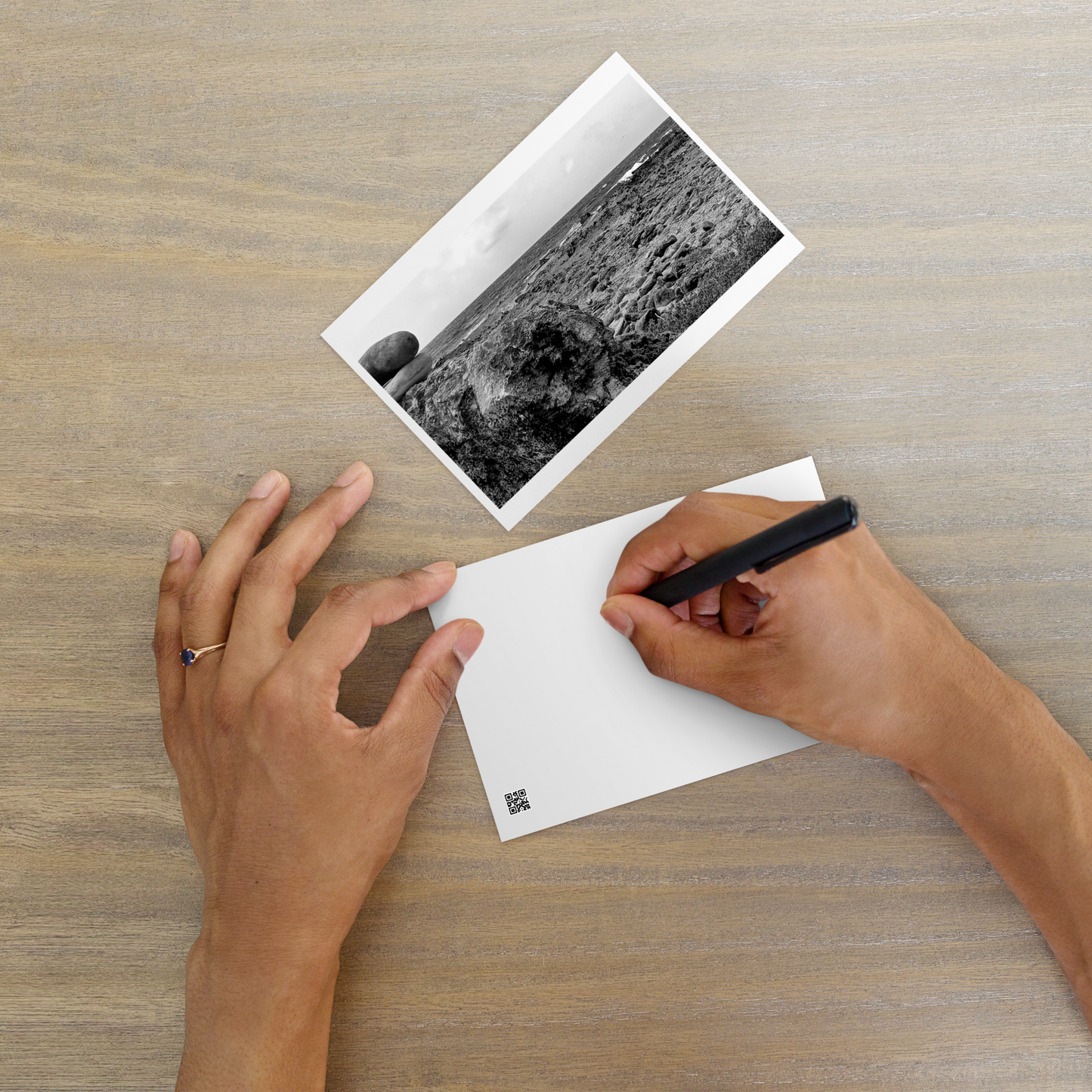 Black and White Photograph Standard Postcard