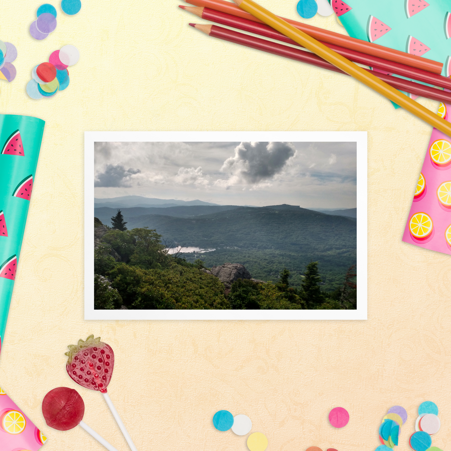 Forest Landscape Photograph on Standard Postcard Mail Custom Nature cards