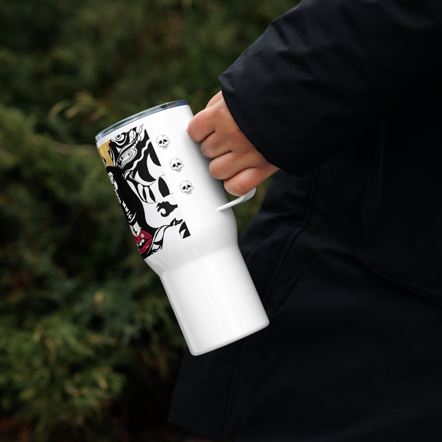 Dark Aesthetic Cup Gothic Drink Tumbler Witchy Gift Spooky Water Bottle Steel Tumbler Horror Fan Gift Alternative Gift Skeleton Cup Metal