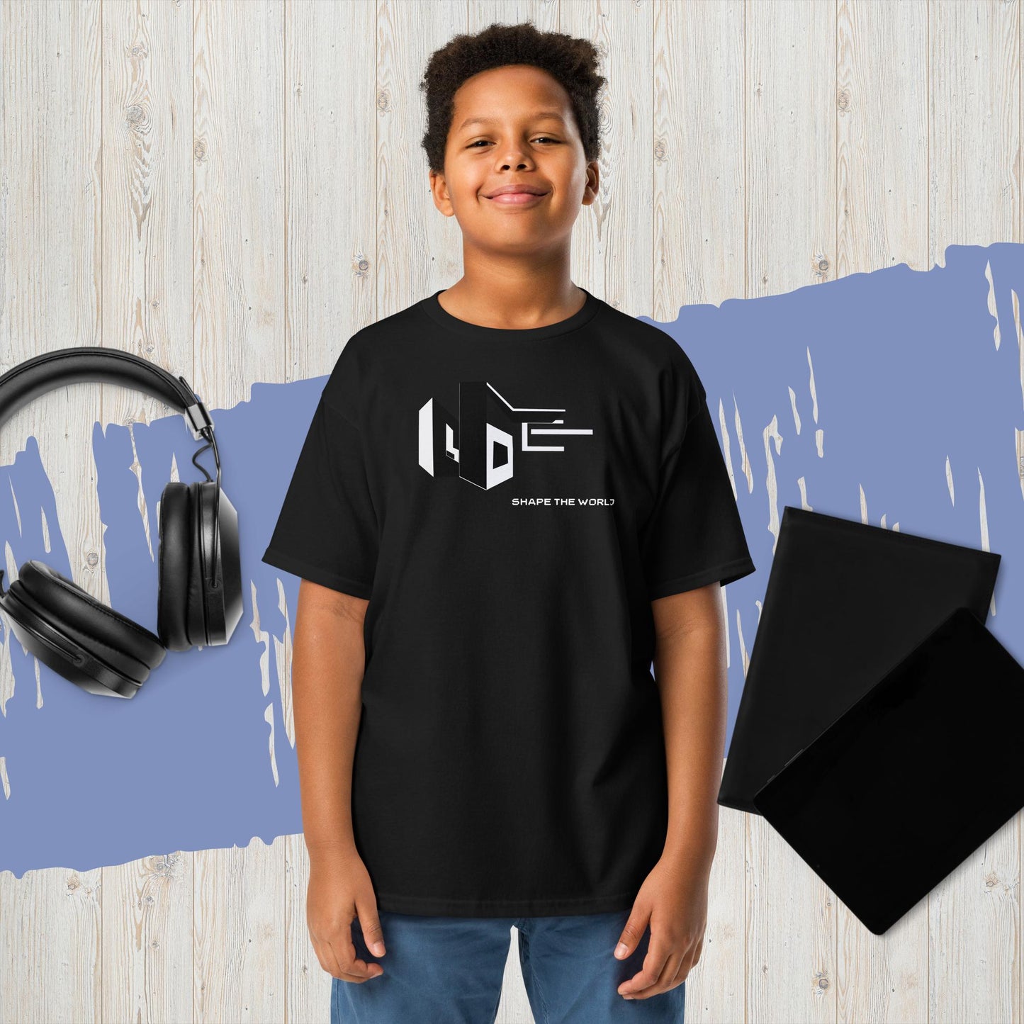SHAPE THE WORLD, MONOCHROME DESIGN, Youth classic tee