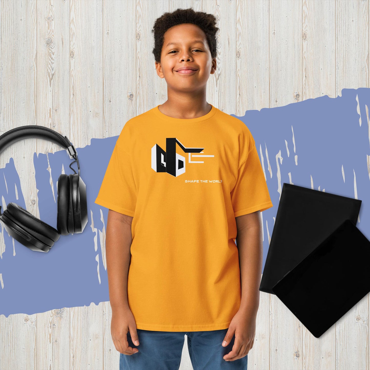 SHAPE THE WORLD, MONOCHROME DESIGN, Youth classic tee