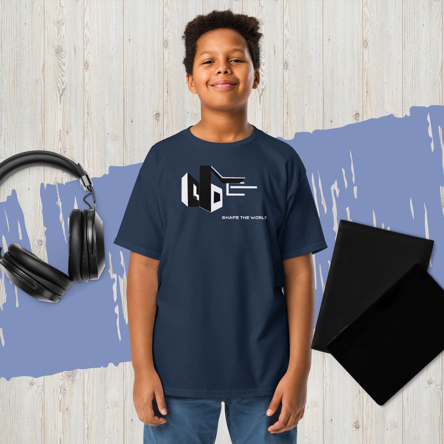 SHAPE THE WORLD, MONOCHROME DESIGN, Youth classic tee