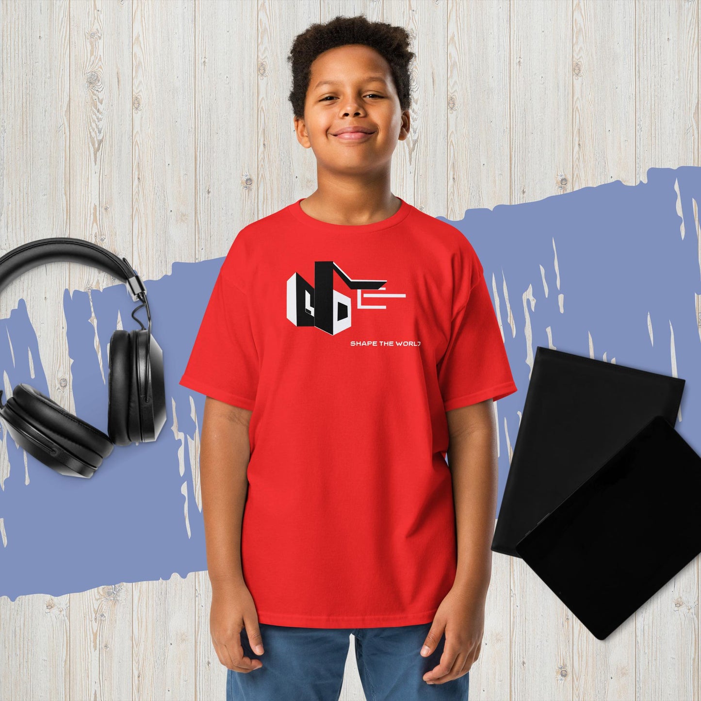 SHAPE THE WORLD, MONOCHROME DESIGN, Youth classic tee
