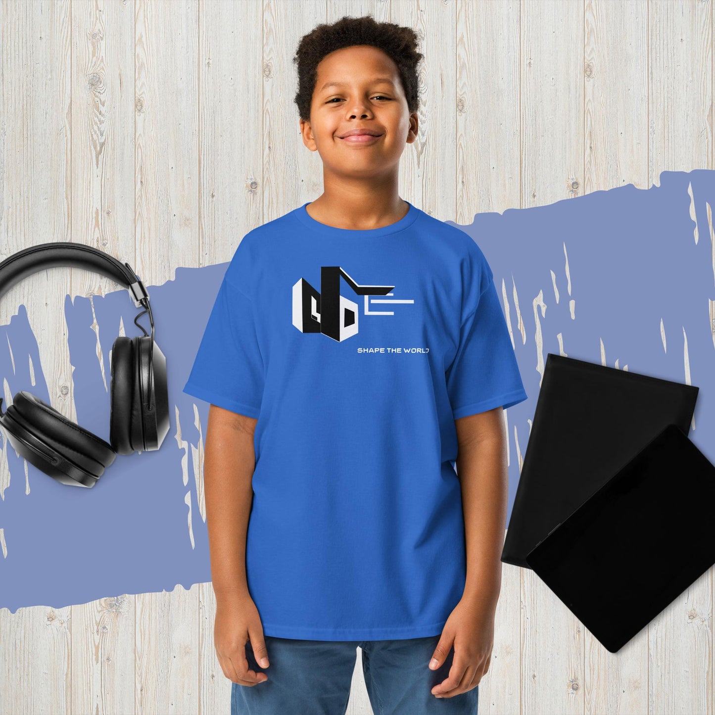 SHAPE THE WORLD, MONOCHROME DESIGN, Youth classic tee