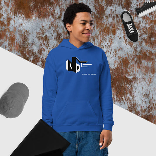 SHAPE THE WORLD, MONOCHROME, Youth heavy blend hoodie